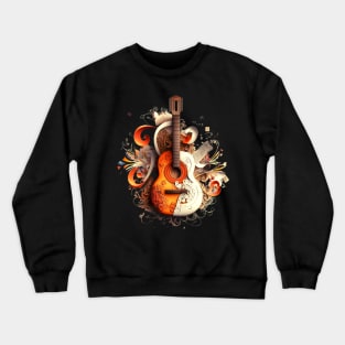 musical instrument | music is life | beautiful guitar Crewneck Sweatshirt